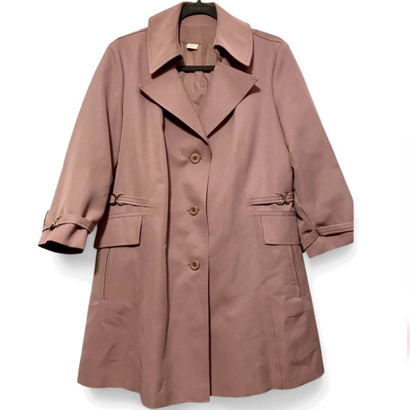 Union Made Jackets & Blazers - Vintage 1960s MCM Union-Made ILGWU Mod Swing Coat Dusty Rose